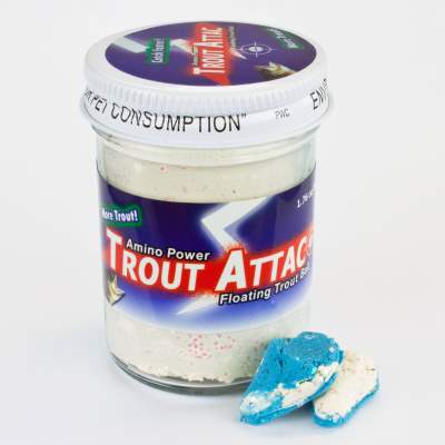 Top Secret Amino Trout Attac Forellenteig schwimmend Blau Weiß, Blau Weiß - 50g