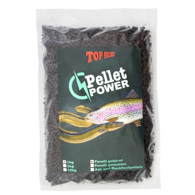 Top Secret Forelli gekörnt (Forellen Pellets) 1Kg Forellen Pellet