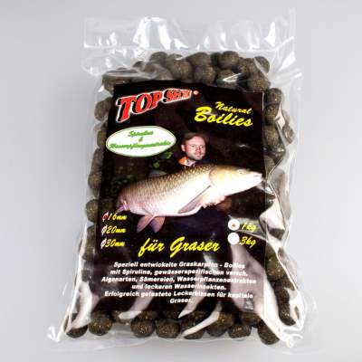 Top Secret Natural Graskarpfen Boilies 1 Spirulina 16mm 1Kg,