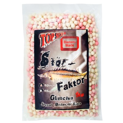 Top Secret Stör Faktor Boilies 10mm - Bienenmade 1Kg - Stör Boilie