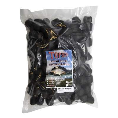 Top Secret Amino Dope Boiliepellets Black Halibut, schwarz - 30 mm - 3kg
