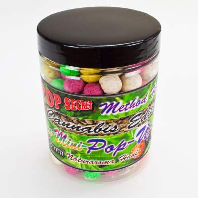 Top Secret Cannabis-Edition Method Feeder Mini Fluo Pop Up Boilies 10mm 80g Boilie