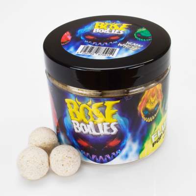 BAT-Tackle Böse Boilies Fluo Pop Ups 80g - 16mm - Blazing White