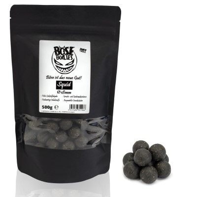 BAT-Tackle Böse Boilies, 500g - 18mm - Squid - black