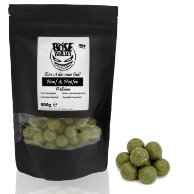 BAT-Tackle Böse Boilies 500g - 18mm - Hanf & Hopfen