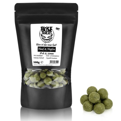 BAT-Tackle Böse Boilies 500g - 16 & 20mm - Hanf & Hopfen