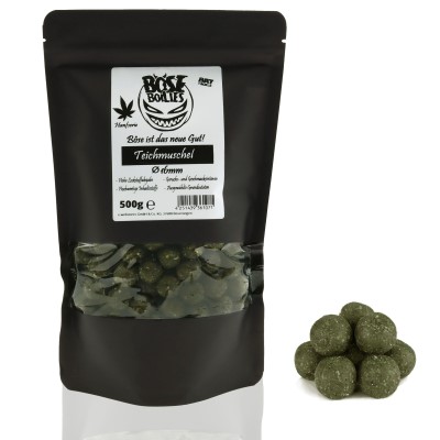 BAT-Tackle Böse Boilies Hanf-Serie 500g - 16mm - Teichmuschel