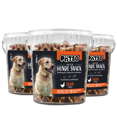 PÄTSO Hunde Snack 3er Pack, 500g - Huhn - Bone Mix