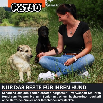 PÄTSO Hunde Snack 3er Pack Trainingssnack 500g - Huhn - Duo Heart Mix