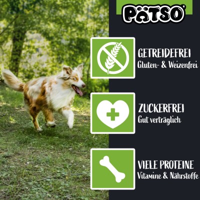 PÄTSO Hunde Snack 3er Pack Trainingssnack 500g - Hühnchen - Bone Mini Mix
