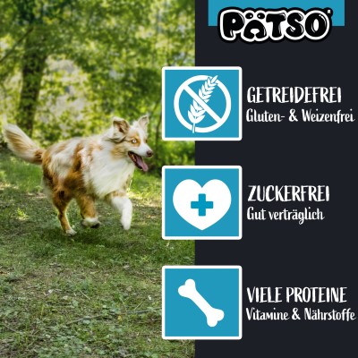 PÄTSO Hunde Snack 3er Pack, 500g - Huhn + Lachs - Soft Bone