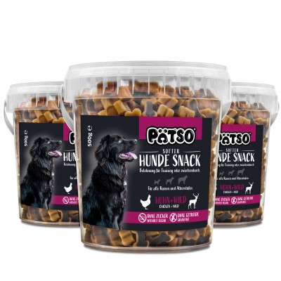 PÄTSO Hunde Snack, 500g - Huhn + Wild - Soft Bone