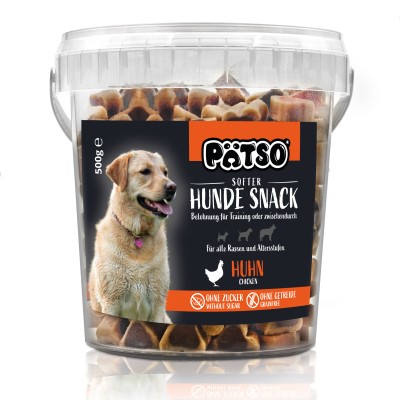 PÄTSO Hunde Snack, 500g - Huhn - Duo Heart Mix