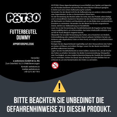 PÄTSO Futterbeutel Dummy Apportierspielzeug 18x7cm - Lila