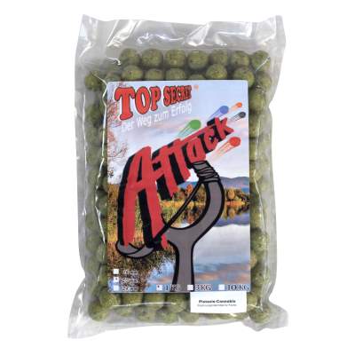 Top Secret Attack Boilies, Pistsazie-Cannabis 20mm grün 1 kg