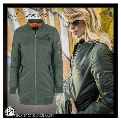 Hotspot Design Long Bomber Jacket Lady Angler - Size XS,