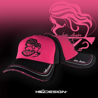 Hotspot Design Cap Lady Angler, Gr. uni - schwarz/pink