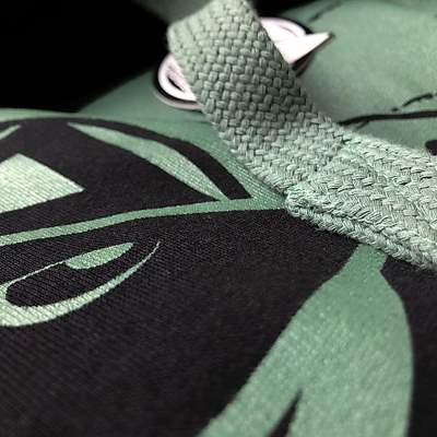Hotspot Design Hoodie Zander Camo Detail Kapuzenpullover Gr. L - schwarz