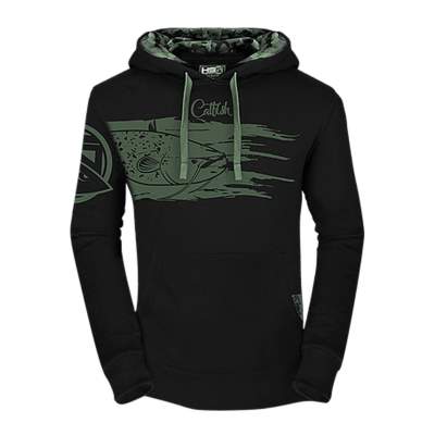 Hotspot Design Hoodie Catfish Camo Detail, Gr. XXL - schwarz