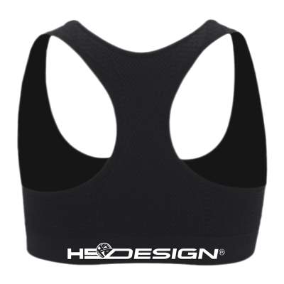 Hotspot Design Sport Bra red logo Gr. S - schwarz