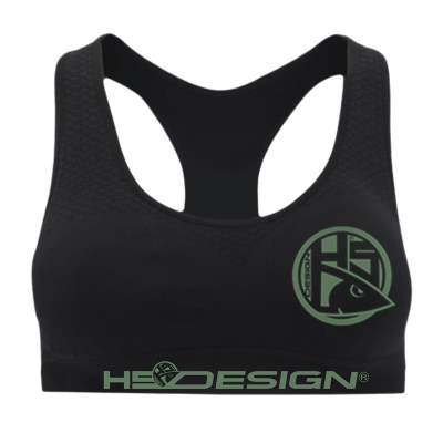 Hotspot Design Sport Bra red logo, Gr. L - schwarz