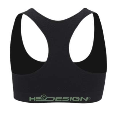 Hotspot Design Sport Bra green logo, Gr. M - schwarz