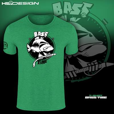 Hotspot Design T-shirt Bass Time, Gr. XL - green