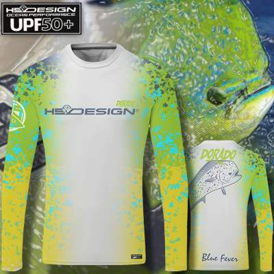 Hotspot Design T-Shirt Performance LS - Dorado Gr. S - White/Yellow