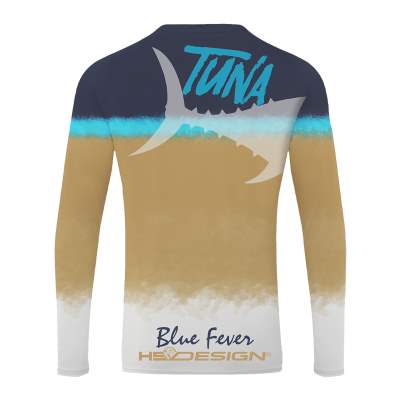 Hotspot Design T-Shirt Performance LS - Tuna Gr. L - Blue/Gold