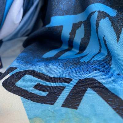 Hotspot Design T-Shirt Performance LS - Tuna Gr. XL - Blue/Gold