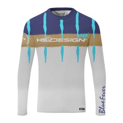 Hotspot Design T-Shirt Performance LS - Marlin Gr. M - White/Blue