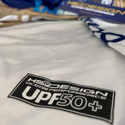 Hotspot Design T-Shirt Performance LS - Marlin Gr. L - White/Blue