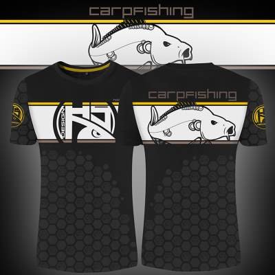 Hotspot Design T-Shirt Linear Carpfishing Gr. XL - schwarz