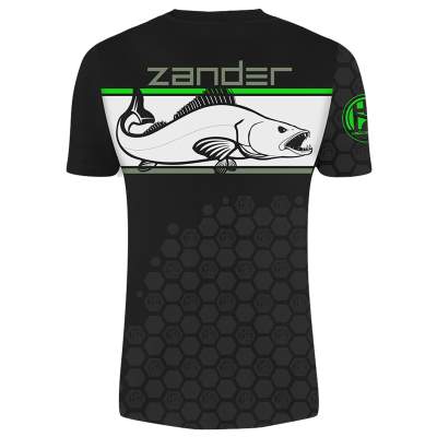 Hotspot Design T-Shirt Linear Zander, Gr. M - schwarz