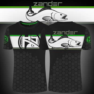 Hotspot Design T-Shirt Linear Zander Gr. XXL - schwarz