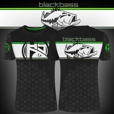 Hotspot Design T-Shirt Linear Bass, Gr. L - schwarz