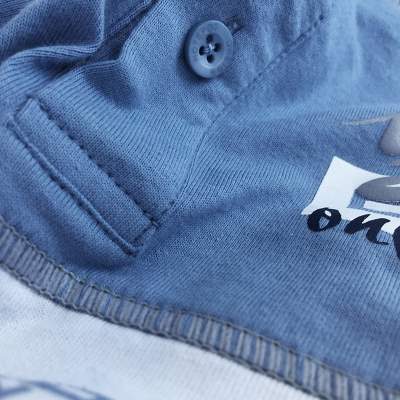 Hotspot Design Polo Shirt Big Game Gr. L weiß/jeansblau - Gr.L - 1Stück