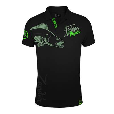 Hotspot Design Polo Fishing Mania Zander, schwarz, L