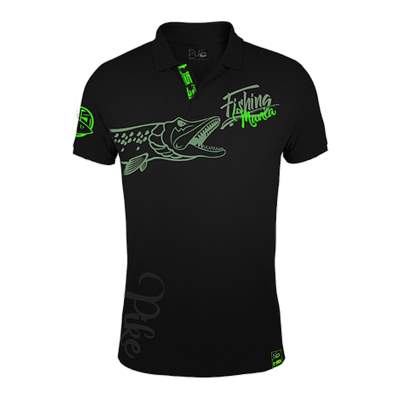 Hotspot Design Polo Fishing Mania Pike, schwarz, XXL