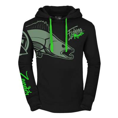 Hotspot Design Hoodie Sweatshirt Fishing Mania Zander Gr. XXL, schwarz - Gr.XXL - 1Stück