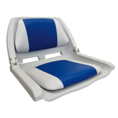 Waterside Klappbarer Design Allwetter Bootssitz (Boat Seat) mit Polster grau/blau