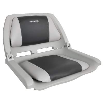 Waterside Klappbarer Design Allwetter Bootssitz (Boat Seat) mit Polster grau/anthrazit,