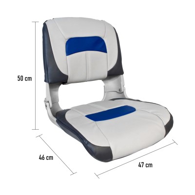 Waterside Luxus High Back Bootssitz (Boat Seat) Comfort Plus 76225GBC,