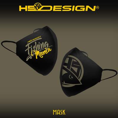 Hotspot Design Mask Fishing Mania yellow - Gesichtsmaske Gr. uni - schwarz