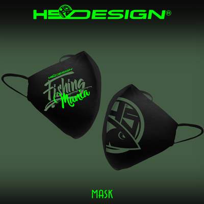 Hotspot Design Mask Fishing Mania green, Gr. uni - schwarz