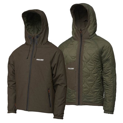 Prologic Traverse Jacket Wende-Steppjacke Gr. L - Dark Olive