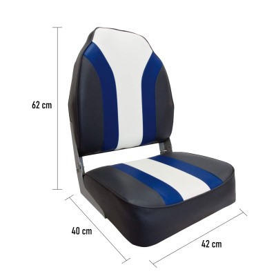 Waterside 2er Set High Back Pro Bootssitz (Boat Seat) Blueline