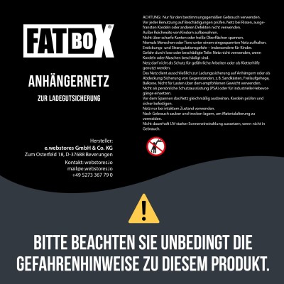 Fatbox Anhängernetz M - 2,50 x 1,50 m