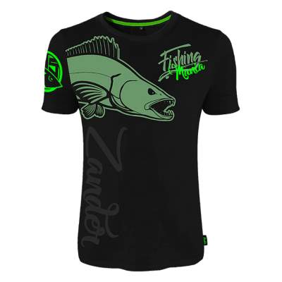 Hotspot Design T-Shirt Fishing Mania Zander Gr. M Gr. M - schwarz