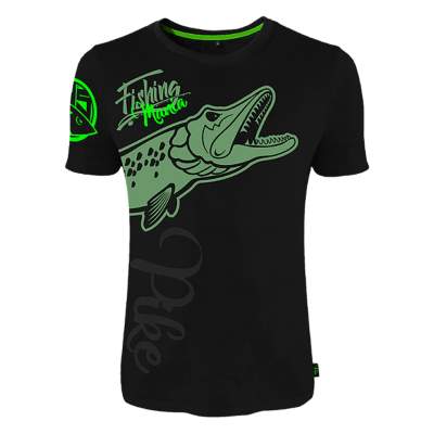 Hotspot Design T-Shirt Fishing Mania Pike Gr. XL, Gr. XL - schwarz